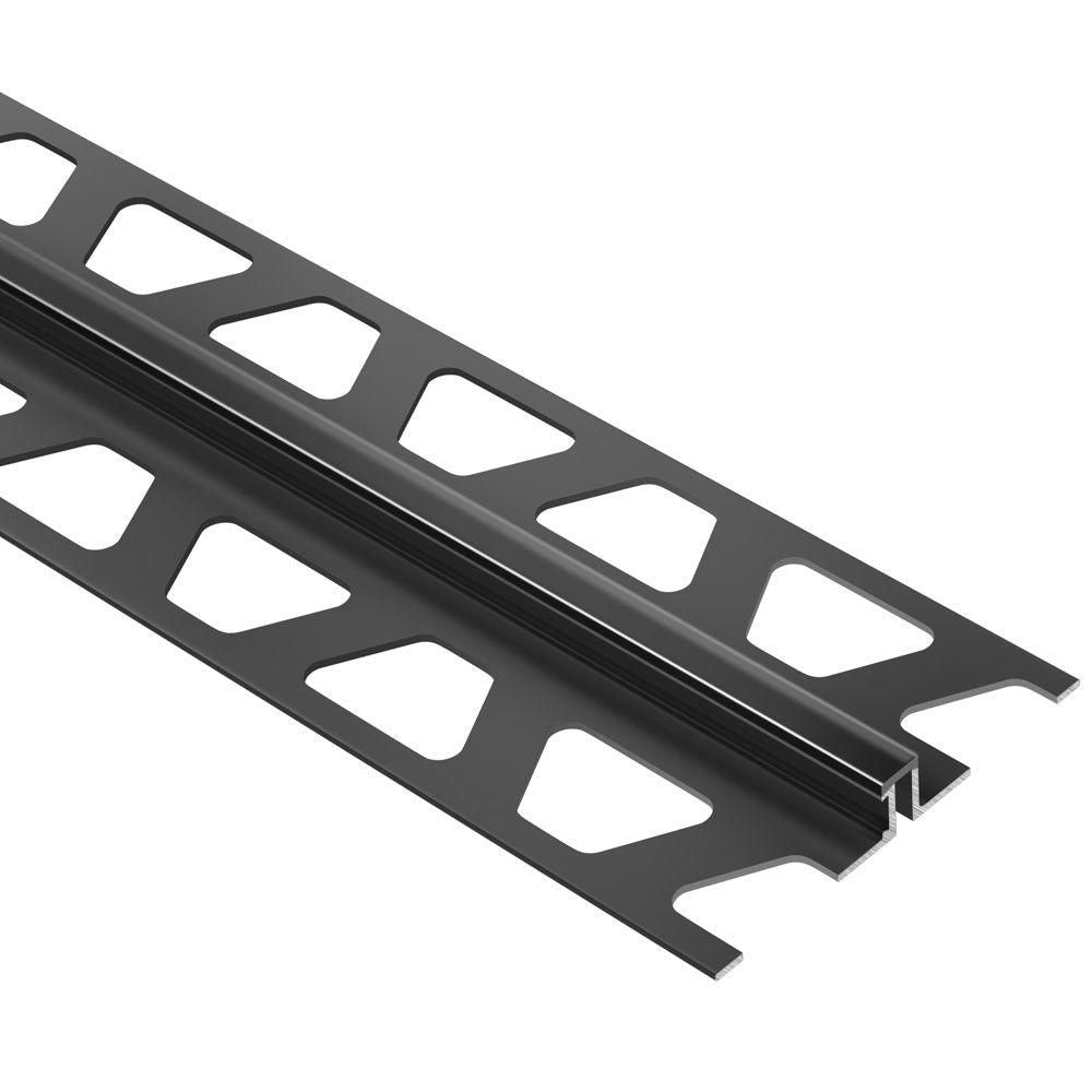 Schluter - DILEX-BWS Profilé pour joint de surface avec zone de mouvement de 3/16" - plastique PVC noir 1/4" (6 mm) x 8' 2-1/2"