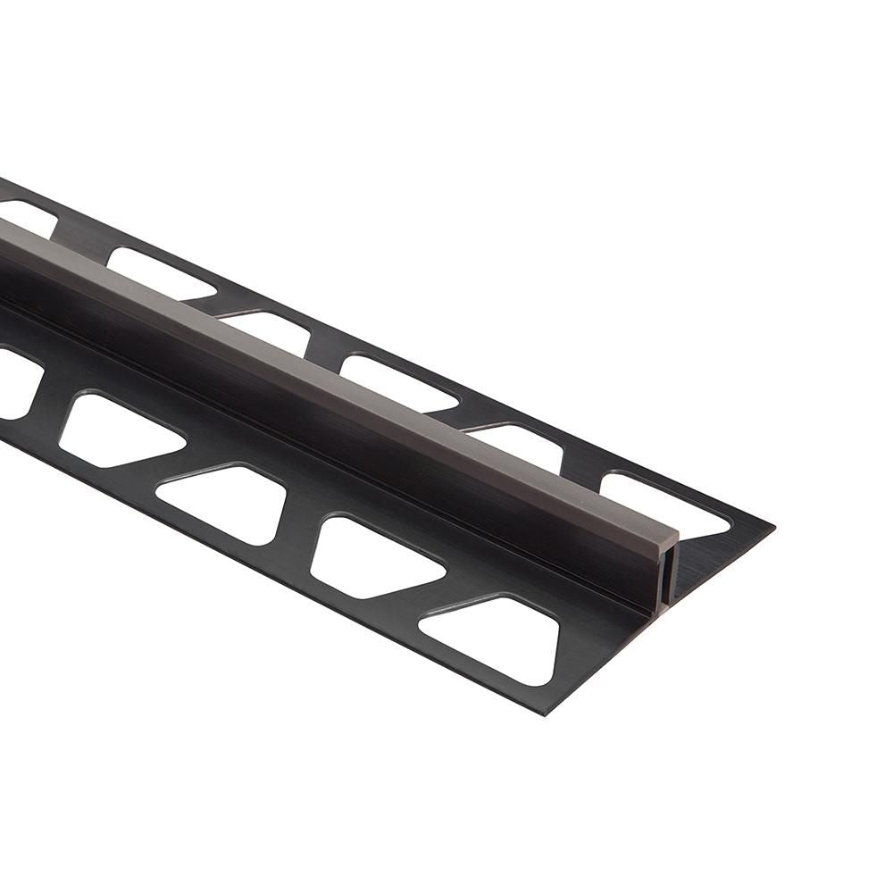 Schluter - DILEX-BWS Profilé pour joint de surface avec zone de mouvement de 3/16" - plastique PVC anthracite foncé 5/16" (8 mm) x 8' 2-1/2"