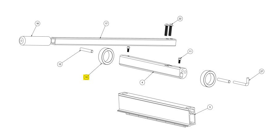 Marshalltown - Assemblage de roulements de remplacement pour Ultra-Lite Flooring Cutter 13"
