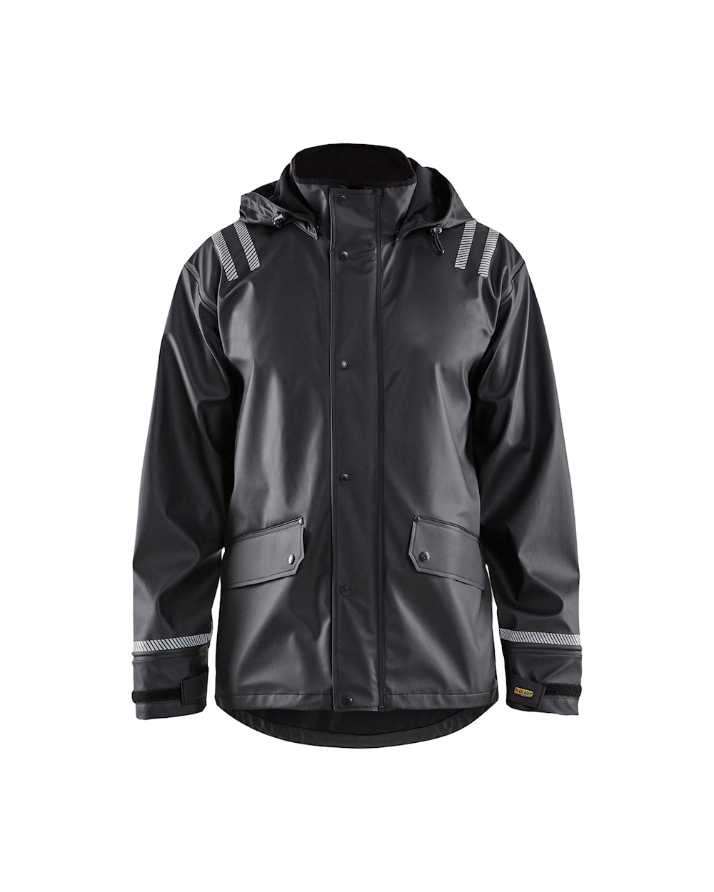 Blaklader - Manteau de pluie à capuchon avec détails réfléchissants #9900 Noir L