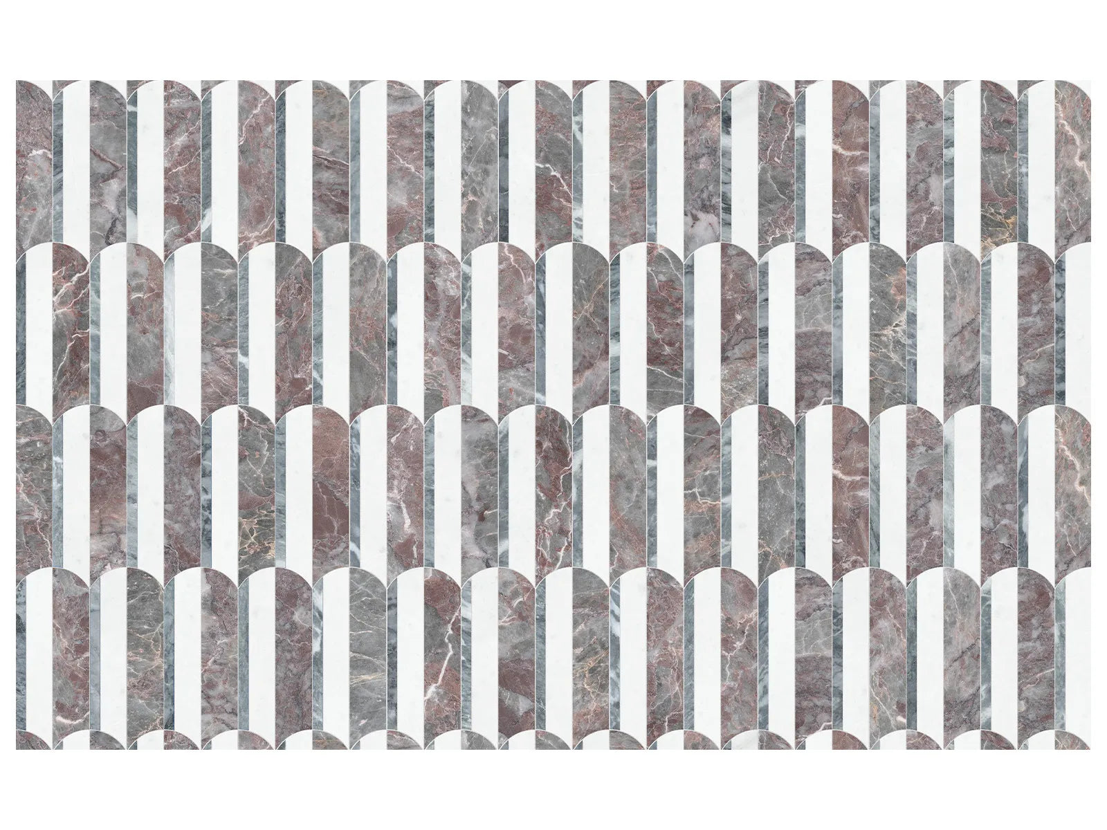 Utopio Hydros Natural Stone Mosaic - Blush ||5001-0404-0