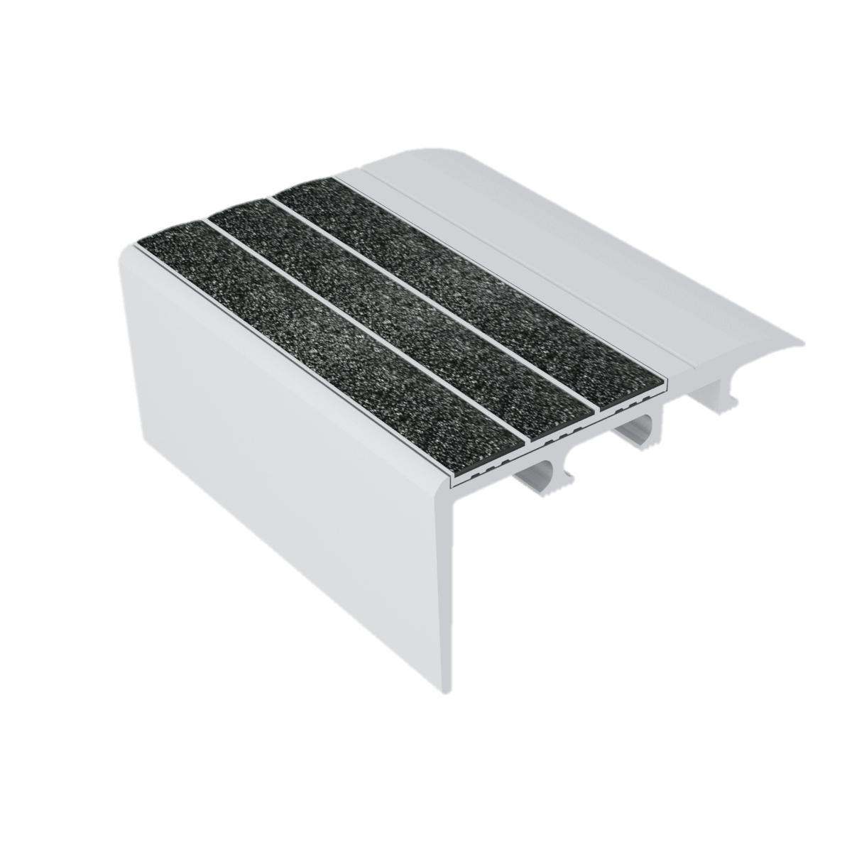 Kinesik - Ecoglo C4-N20 Carpet Stair Nosing with Black Anti-Slip Strips 2.7" (vendu en pied linéaire)