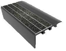 Kinesik - Ecoglo C4-N20 Nez de marche pour tapis avec bandes antidérapantes noires 2.7" (vendu en pied linéaire)