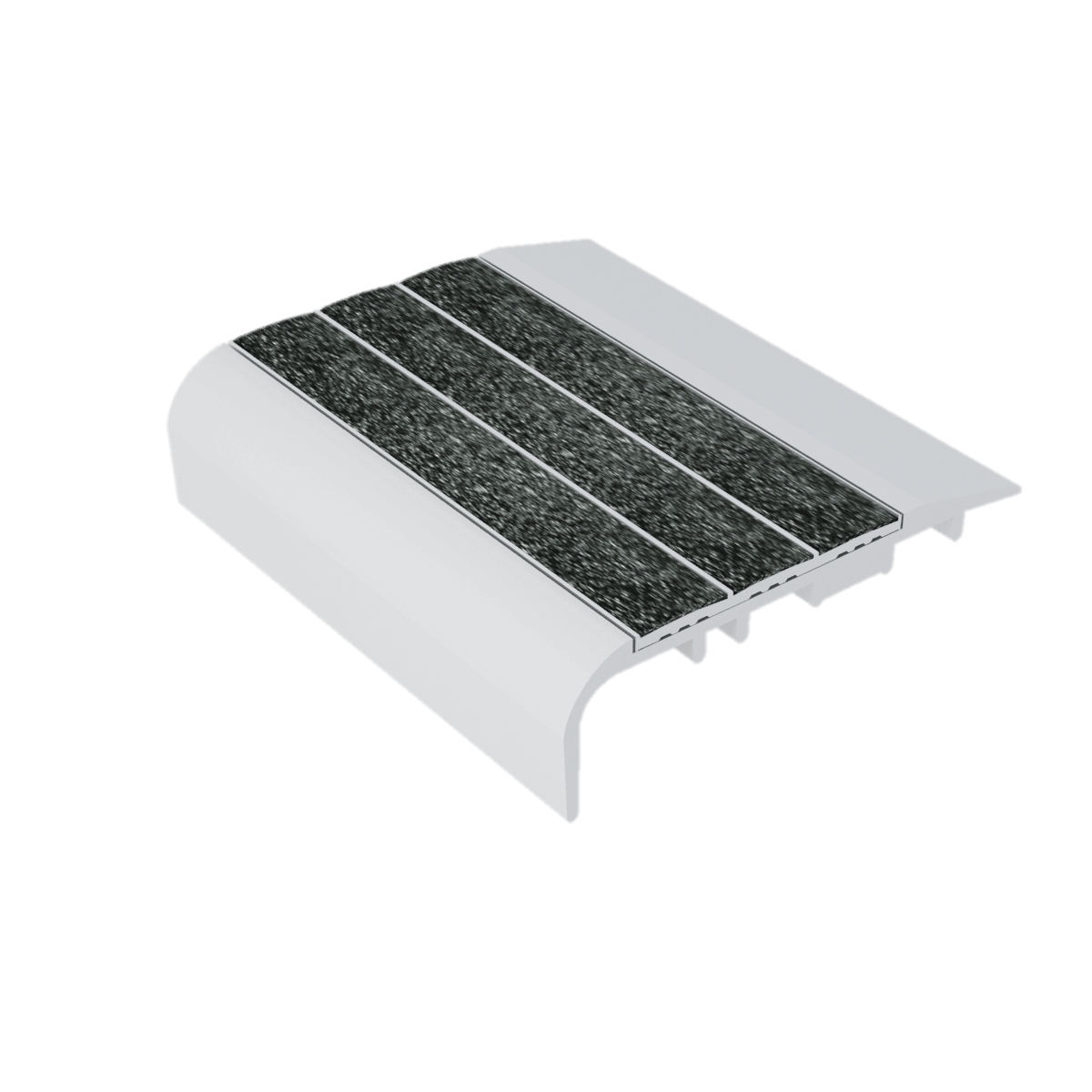 Kinesik - Ecoglo C5-N20 Carpet Stair Nosing with Black Anti-Slip Strips 2.6" (vendu en pied linéaire)