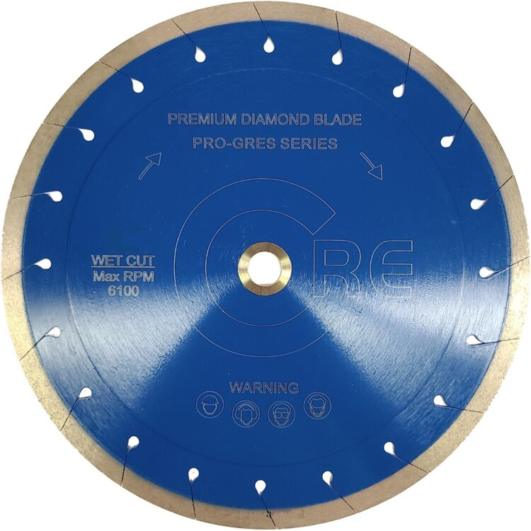 Core Abrasives - Lame pour scie à céramique humide segmenté en diamant Monarch 7"