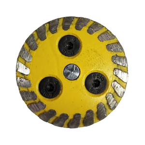 Core Abrasives - Mini-lame diamantées Turbo segmentées montées sur un adaptateur fileté 5/8"-11 CAMT pour meuleuse 1-9/16"