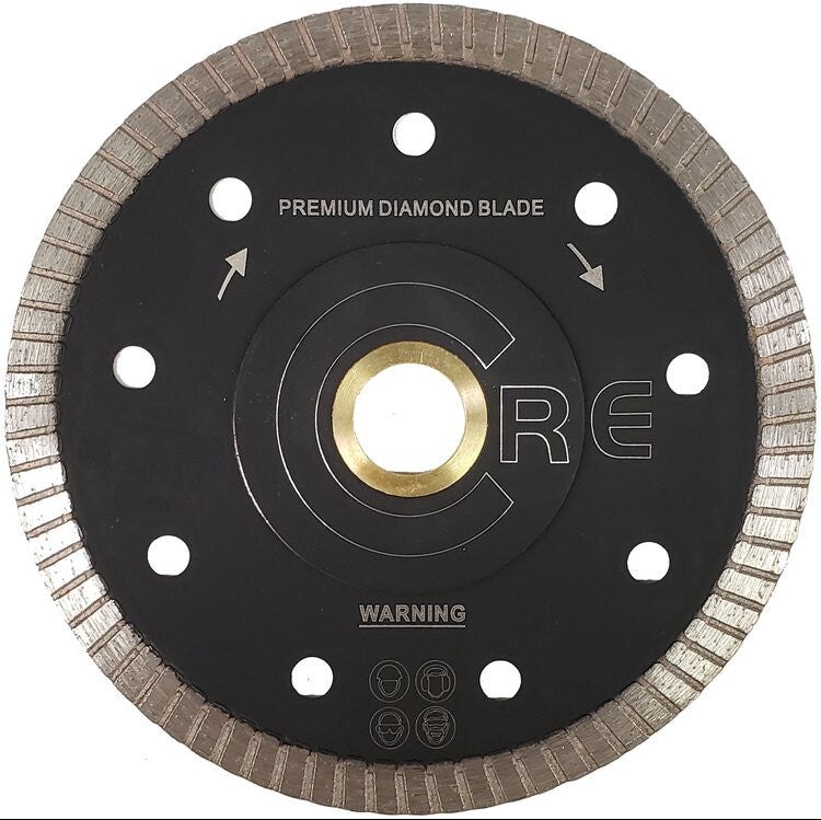 Core Abrasives - Lame fine segmentée turbo Capos pour la porcelaine 4"