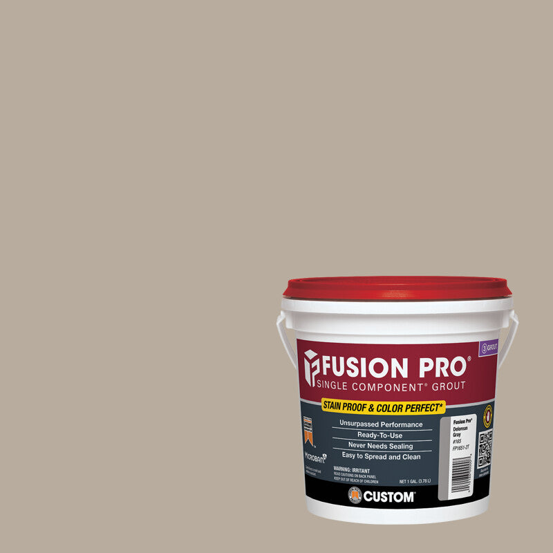 Custom Building Products - Coulis avec sable Fusion Pro Single Component #386 Oyster Gray 1 gal