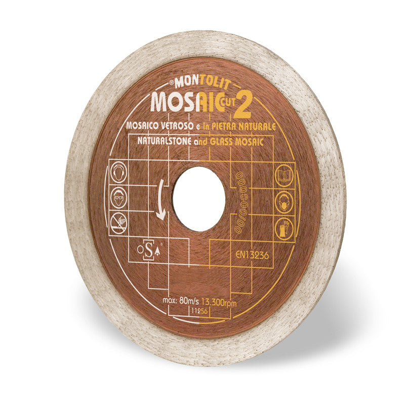 Montolit - MosaicCut Lame diamantée pour coupe à l'eau et à sec 4"