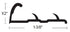 Futura Transitions - Bande de transition 1/2" avec fini Nickel - 12'