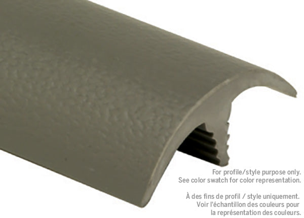 M-D PRO - Capuchon en T à jambe étroite en vinyle fini gaufré #021 Platnium Grey 1/4" x 1-1/2" x 12'