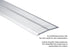 M-D PRO - Seuil nervuré à profil bas en aluminium #MIL Mill Finish 3/16" (5 mm) x 2-1/2" x 144"