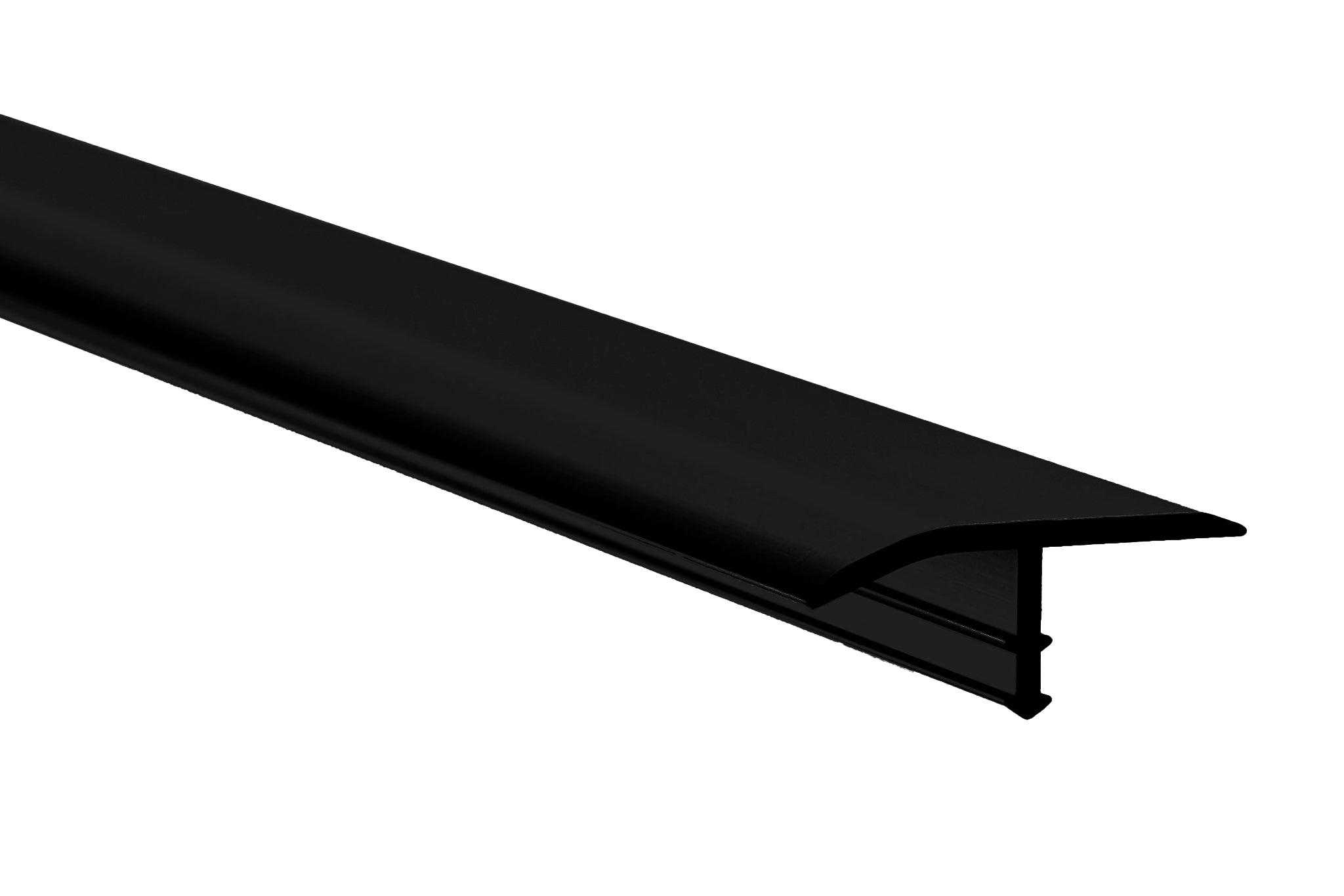Prova - Réducteur de moulure en T en aluminium anodisé noir mat - 5/16" (8 mm) x 7/8" x 8'