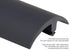 M-D PRO - Capuchon en E à jambe large en vinyle fini gaufré #040 Black 5/16" x 1-1/2" x 12'
