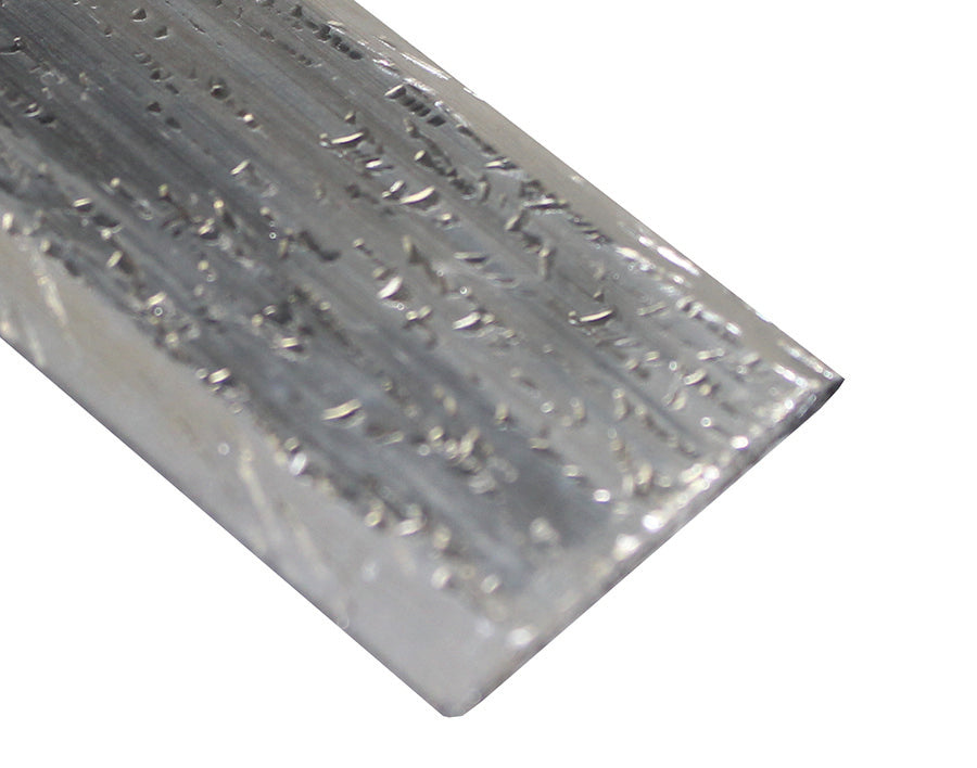 M-D PRO - Moulure biseautée en aluminium robuste argent martelé 1-1/2" x 12'