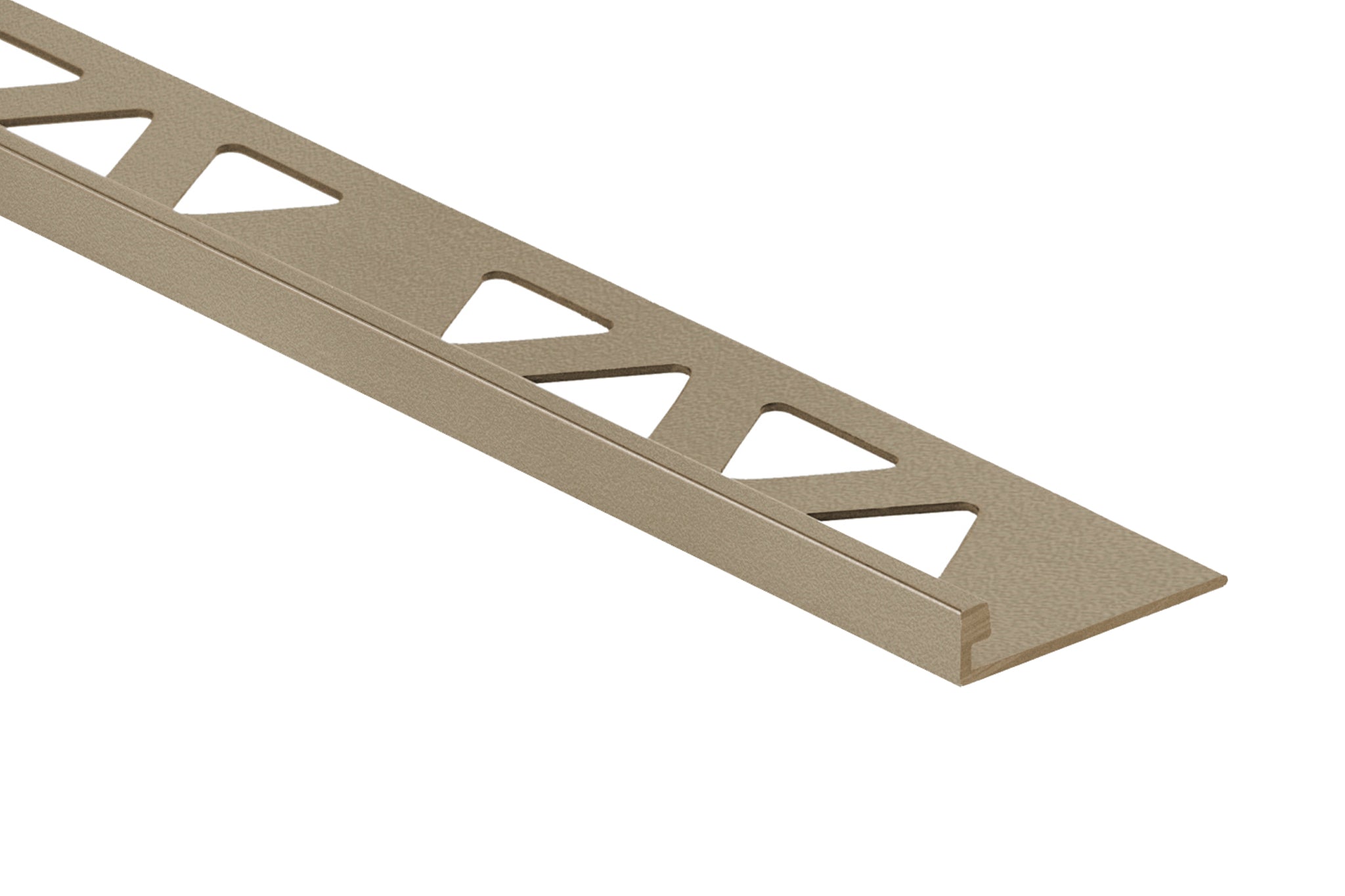 Prova - Moulure décorative pour bordure de céramique Pro-Coat aluminium à revêtement en poudre Titane mat - (4.5 mm) 3/16" x 8'