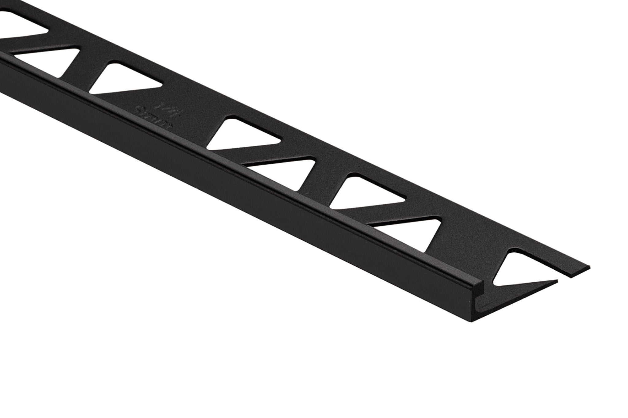 Prova - Moulure décorative pour bordure de céramique Pro-Coat aluminium à revêtement en poudre Noir mat - (6 mm) 1/4" x 8'