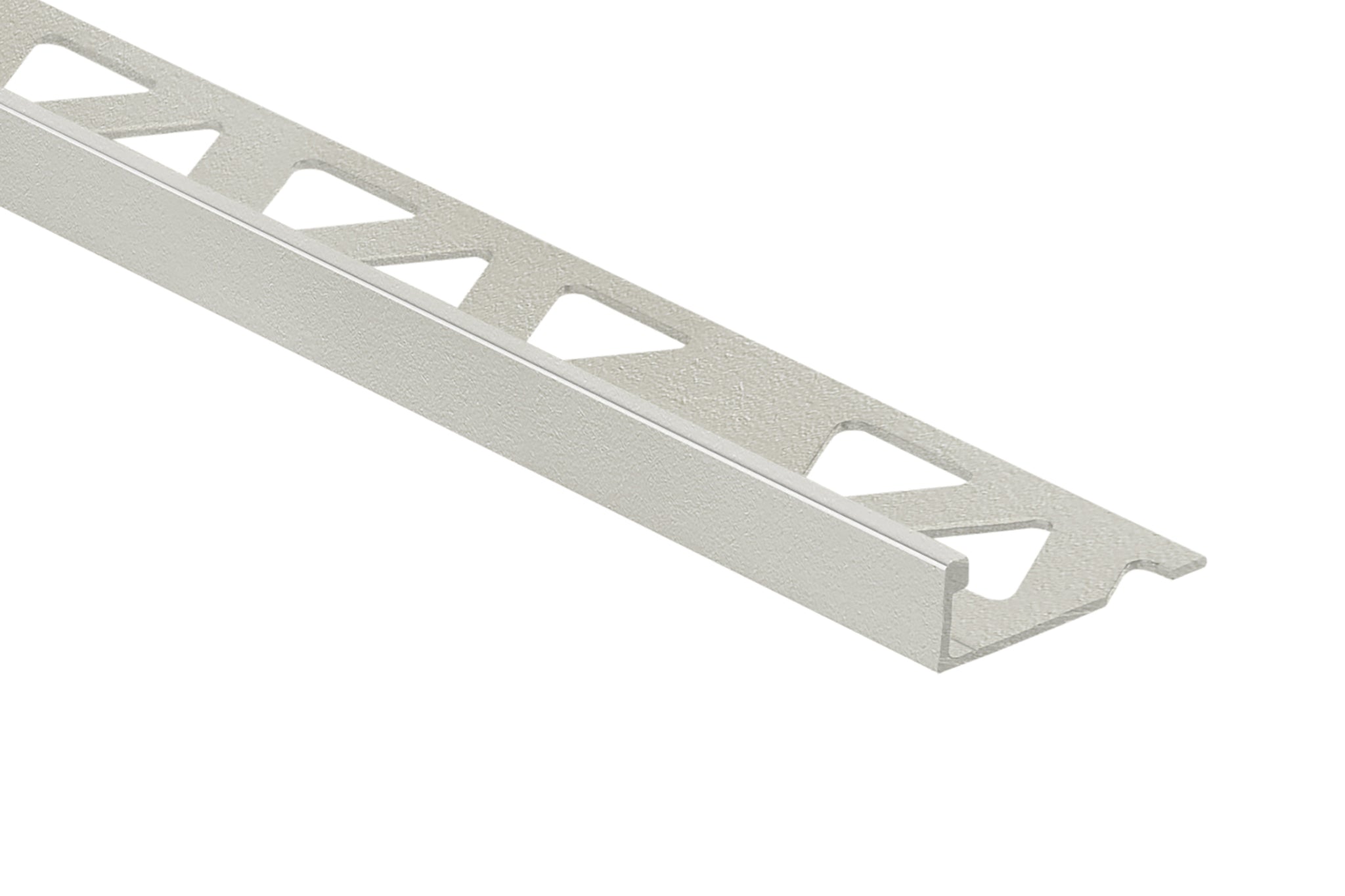 Prova - Moulure décorative pour bordure de céramique Pro-Coat aluminium à revêtement en poudre Grège coquillage mat - (8 mm) 5/16" x 8'