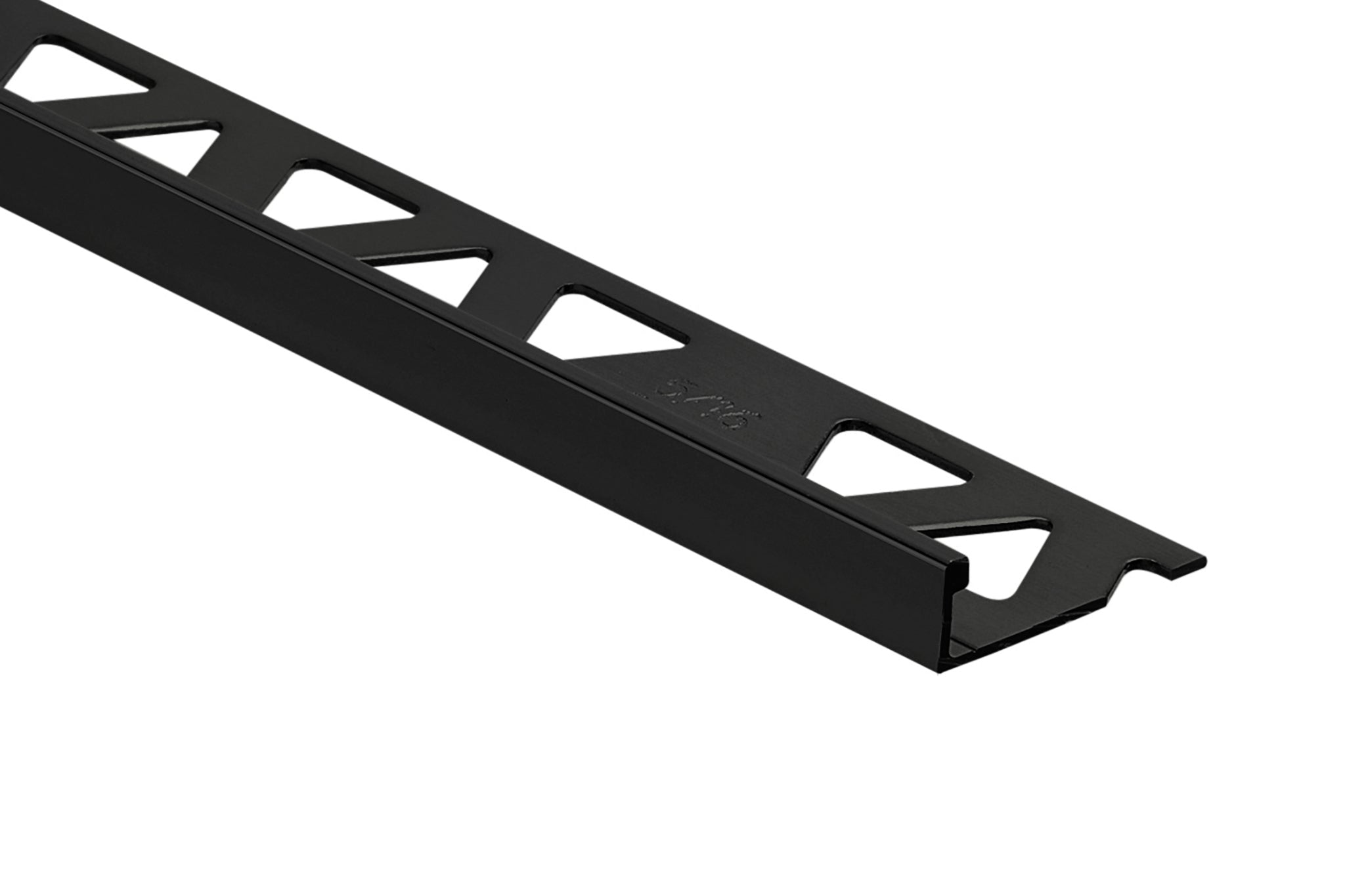 Prova - Moulure décorative pour bordure de céramique Pro-Coat aluminium à revêtement en poudre Noir mat - (8 mm) 5/16" x 8'