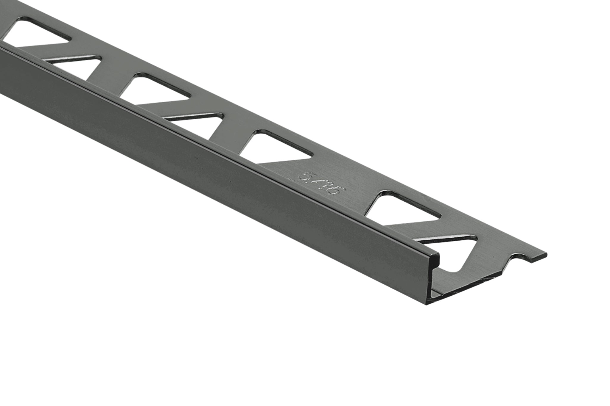 Prova - Moulure décorative pour bordure de céramique Pro-Coat aluminium à revêtement en poudre Gris Tonnerre mat - (8 mm) 5/16" x 8'