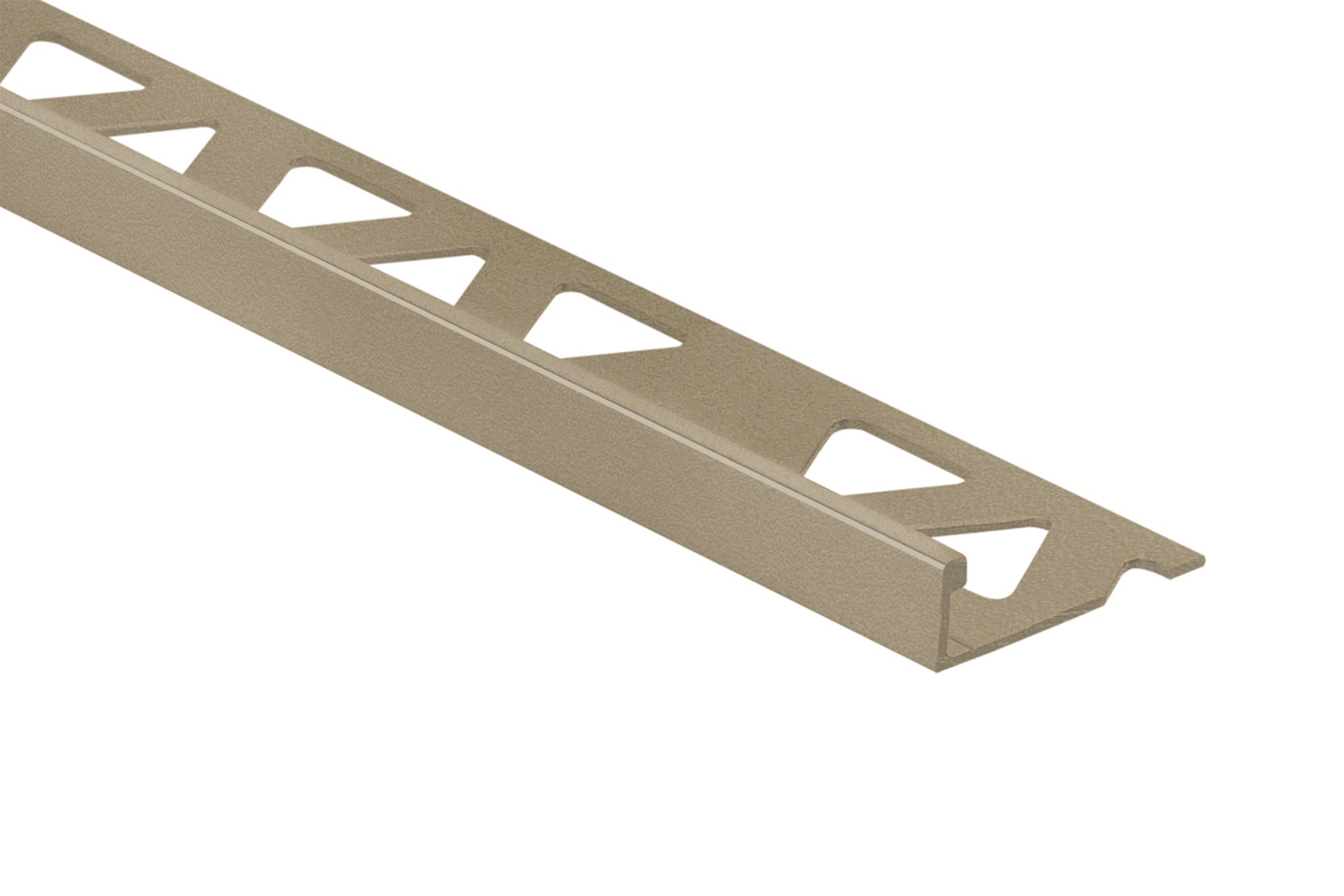 Prova - Moulure décorative pour bordure de céramique Pro-Coat aluminium à revêtement en poudre Titane mat - (8 mm) 5/16" x 8'