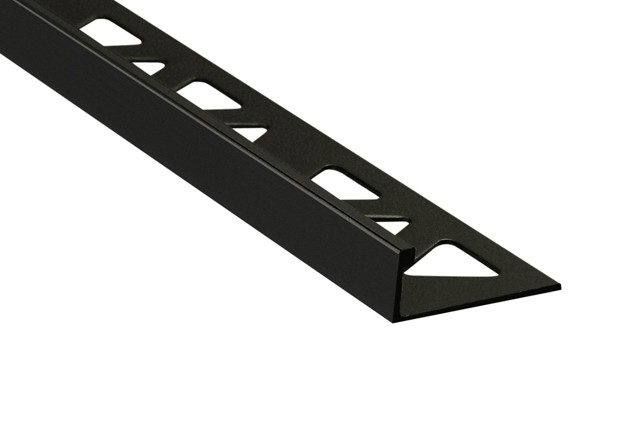 Prova - Moulure décorative pour bordure de céramique Pro-Coat aluminium à revêtement en poudre Noir mat - (10 mm) 3/8" x 8'