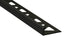 Prova - Moulure décorative pour bordure de céramique Pro-Coat aluminium à revêtement en poudre Noir mat - (10 mm) 3/8" x 8'