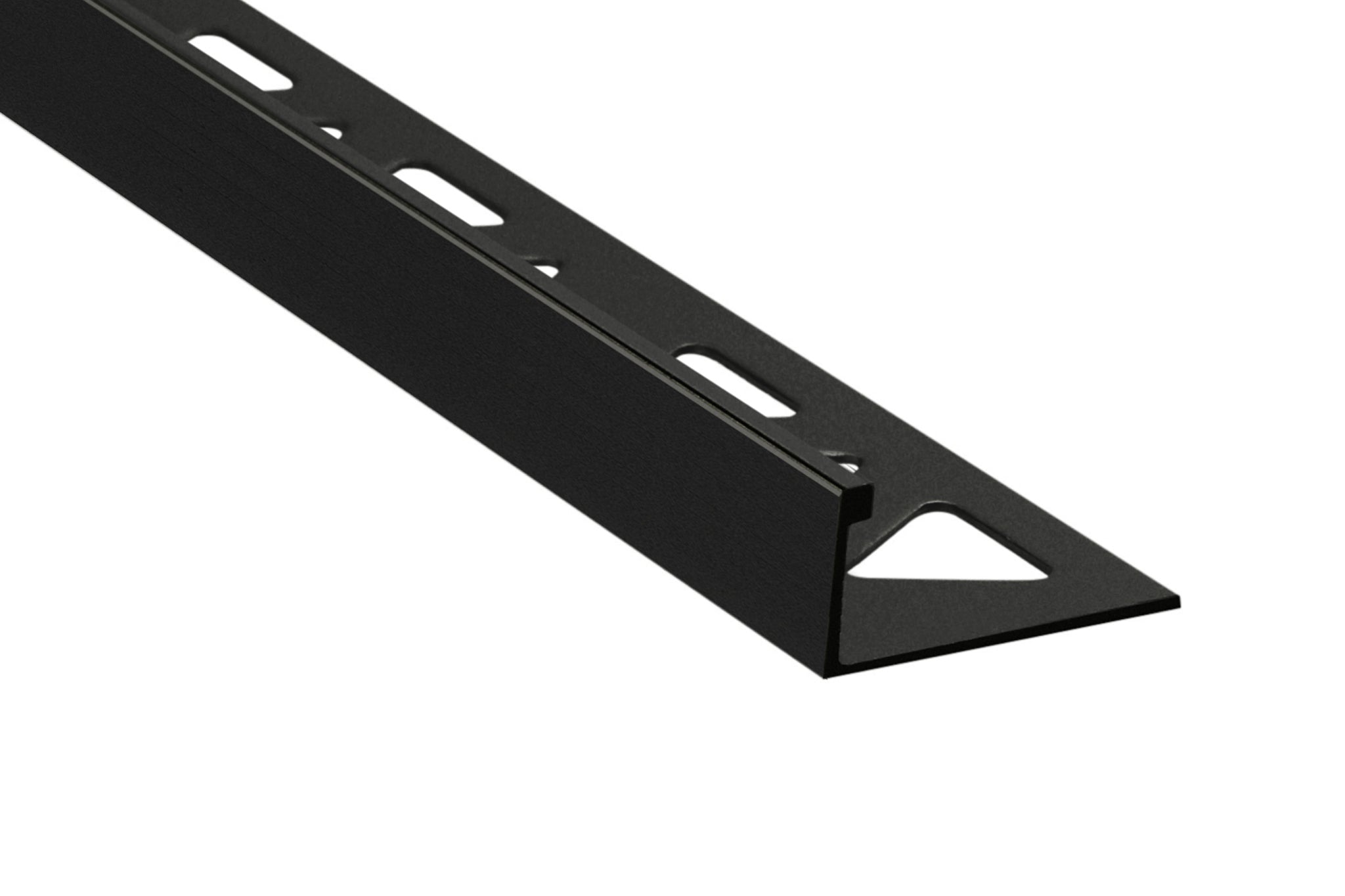 Prova - Moulure décorative pour bordure de céramique Pro-Coat aluminium à revêtement en poudre Noir mat - (12.5 mm) 1/2" x 8'