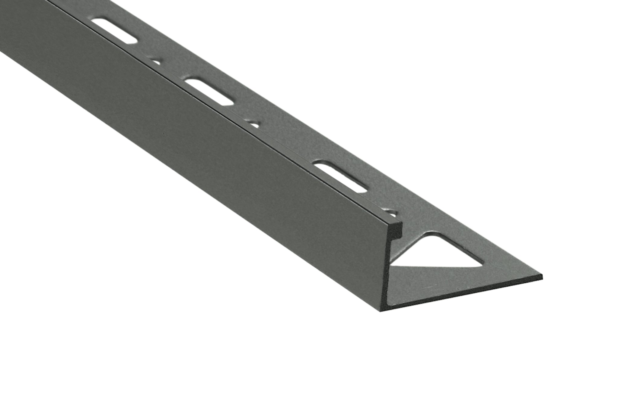 Prova - Moulure décorative pour bordure de céramique Pro-Coat aluminium à revêtement en poudre Gris Tonnerre mat - (12.5 mm) 1/2" x 8'