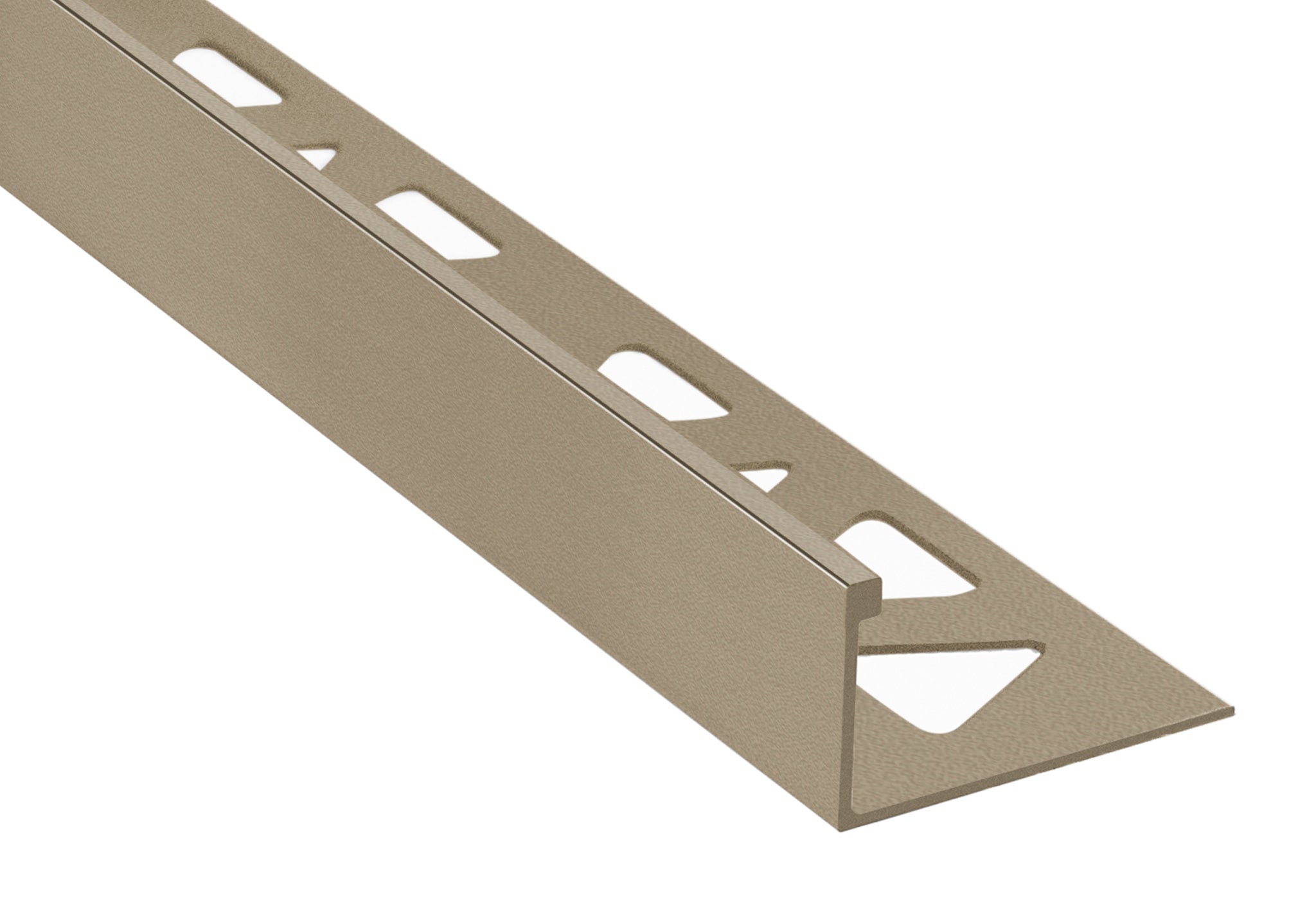 Prova - Moulure décorative pour bordure de céramique Pro-Coat aluminium à revêtement en poudre Titane mat - (16 mm) 5/8" x 8'