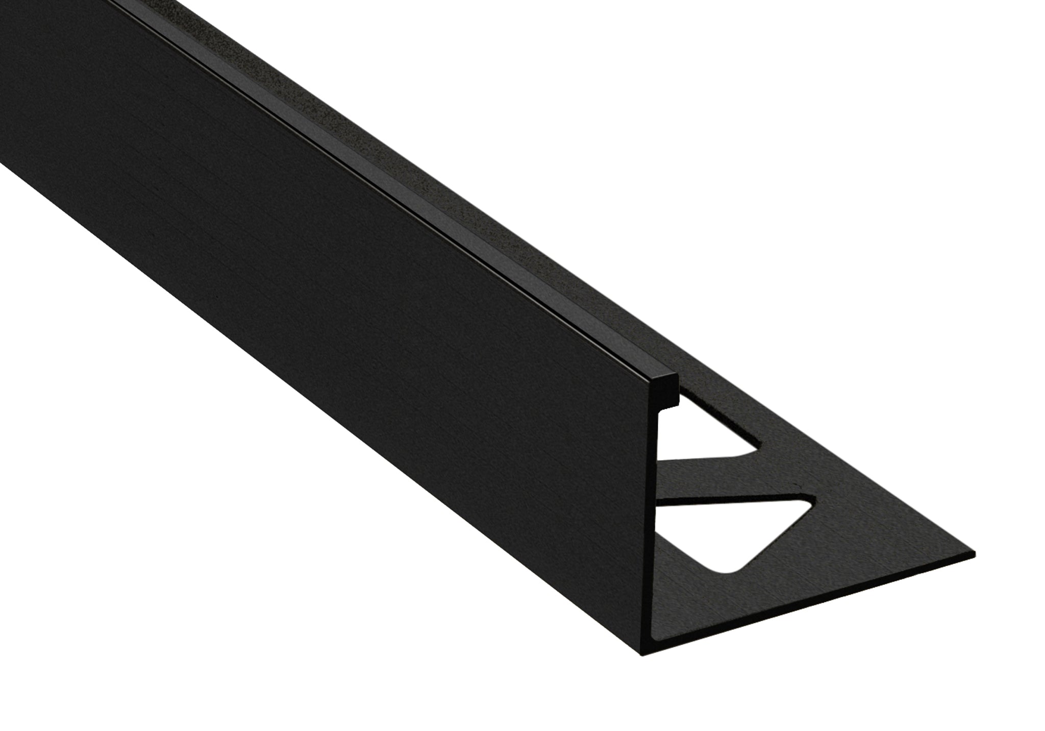 Prova - Moulure décorative pour bordure de céramique Pro-Coat aluminium à revêtement en poudre Noir mat - (19 mm) 3/4" x 8'