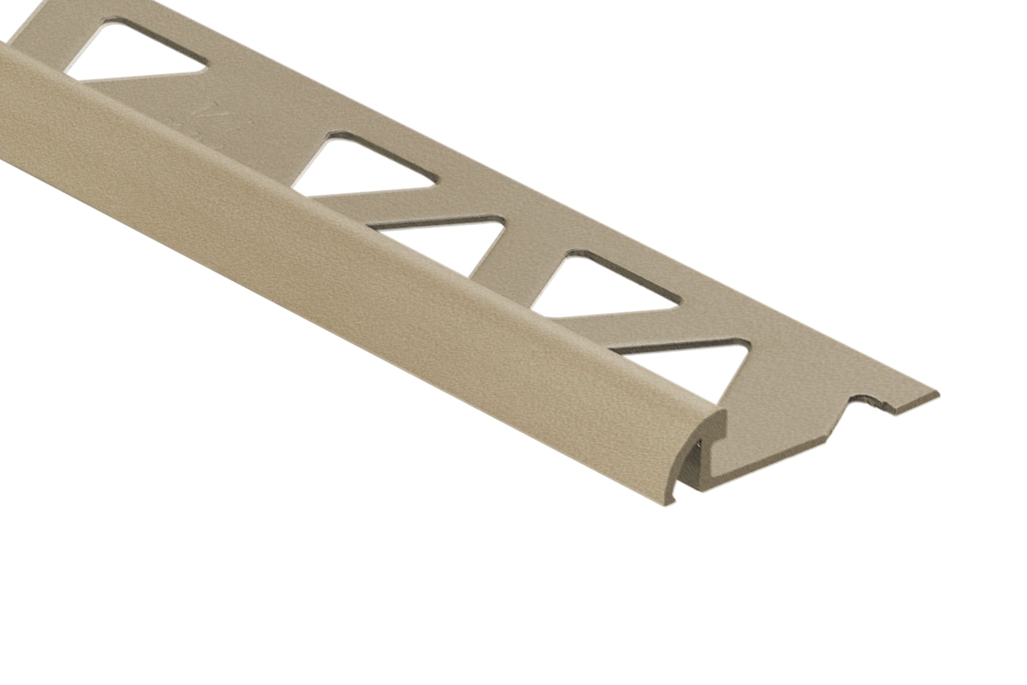 Prova - Moulure décorative pour bordure de céramique Pro-Coat arrondi aluminium à revêtement en poudre Titane mat - (6 mm) 1/4" x 8'