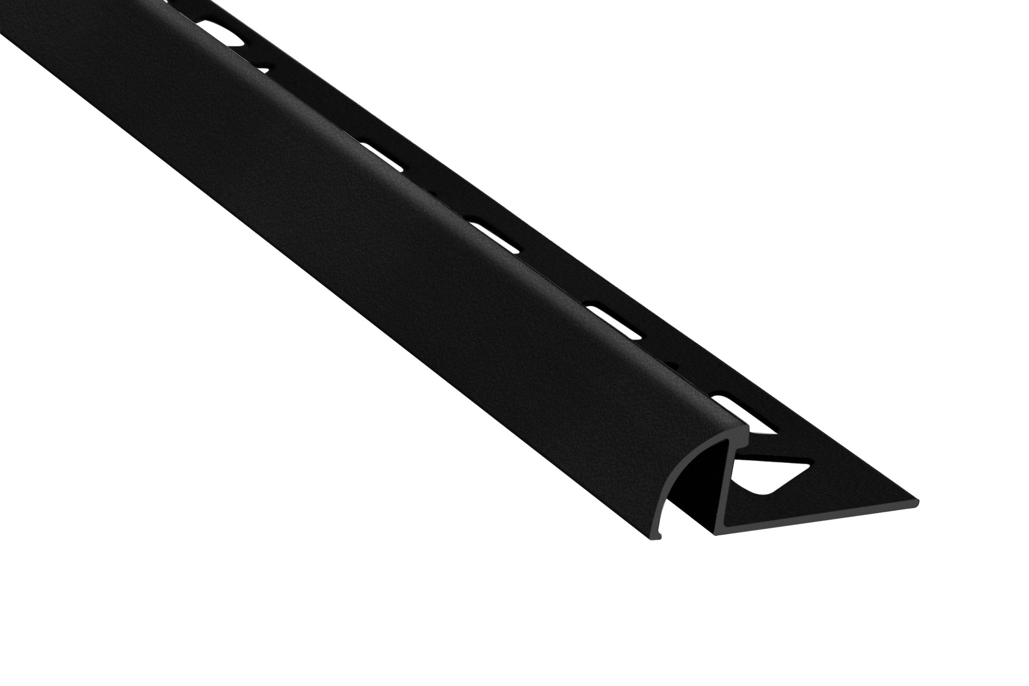 Prova - Moulure arrondie décorative pour la céramique CM2252 en aluminium noir mat - 1/2" x 8'