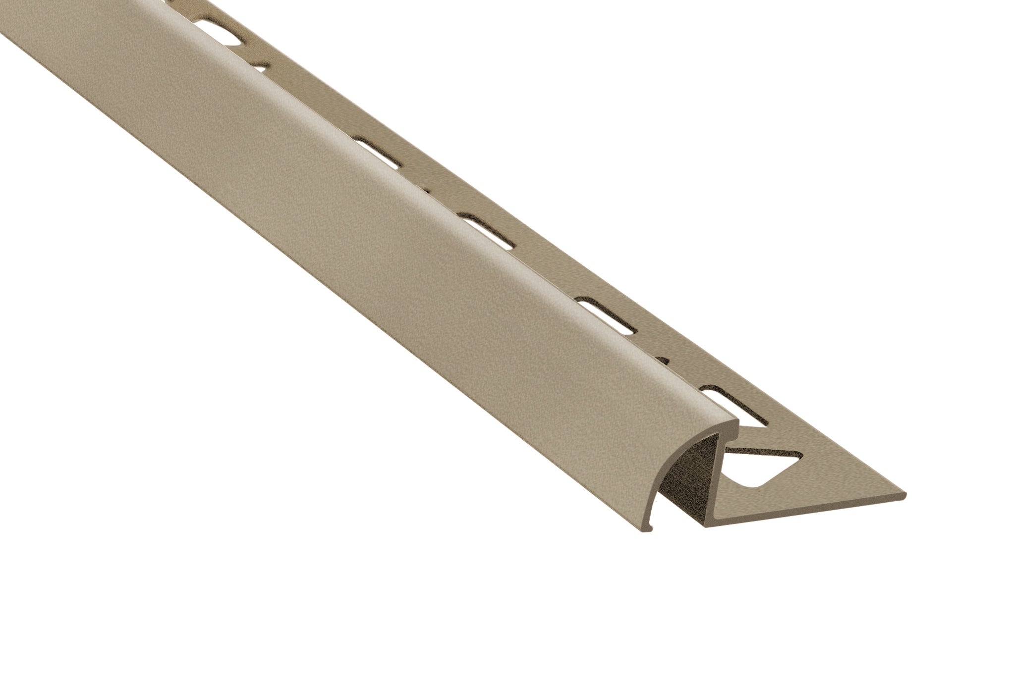 Prova - Moulure décorative pour bordure de céramique Pro-Coat arrondi aluminium à revêtement en poudre Titane mat - (12.5 mm) 1/2" x 8'