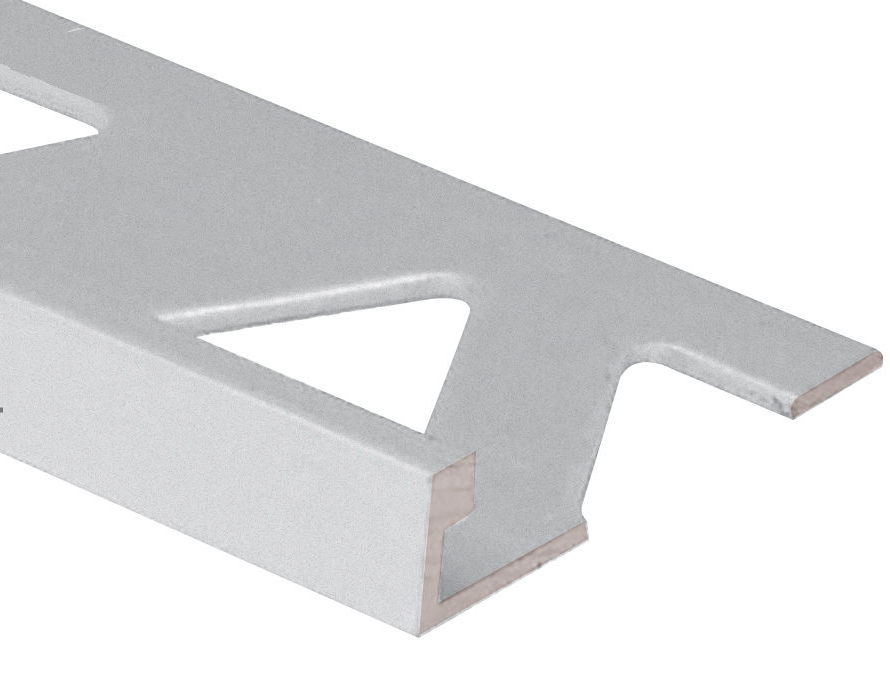 M-D PRO - Bordure de tuile plate Clair anodisé satiné 1/4" x 8'