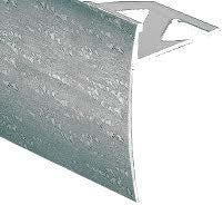 Prova - Nez de marche pour carreaux de céramique Aluminium martelé argent 10 mm