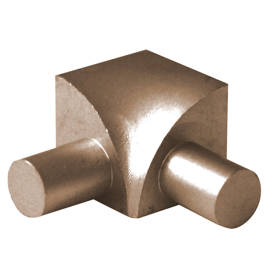 Prova - Coin intérieur pour moulure à céramique aluminium peint en poudre Titane - (10 mm) 3/8"