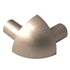 Prova - Coin extérieur pour moulure à céramique aluminium peint en poudre Titane - (12.5 mm) 1/2"