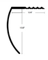 Futura Transitions - Nez de marche pour tapis CM 615 en aluminium martelé - 1-5/8" (41.4 mm) x 1-1/4" x 12'