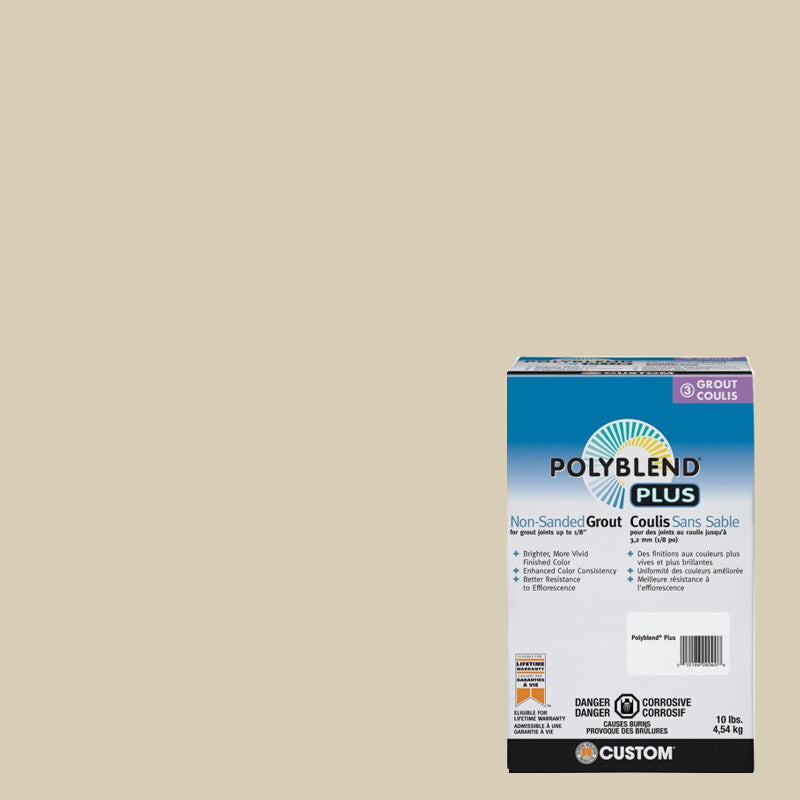 Custom Building Products - Coulis sans sable Polyblend Plus #10 Antique White 10 lb