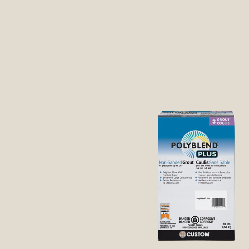 Custom Building Products - Coulis sans sable Polyblend Plus #11 Snow White 10 lb