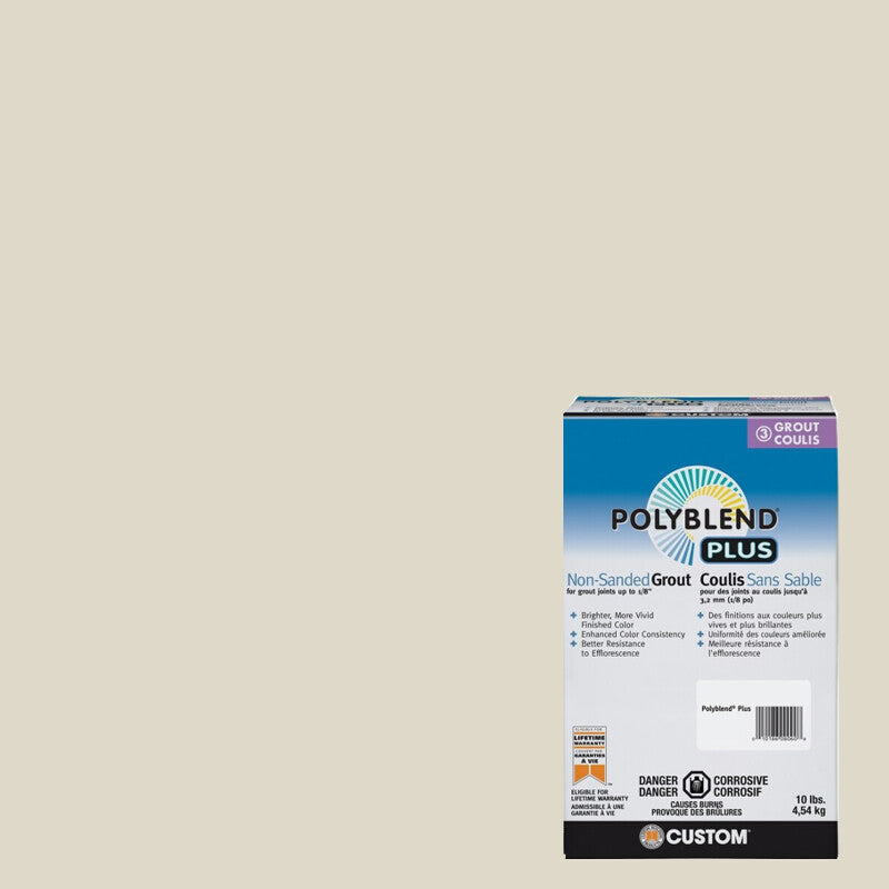 Custom Building Products - Coulis sans sable Polyblend Plus #333 Alabaster 10 lb