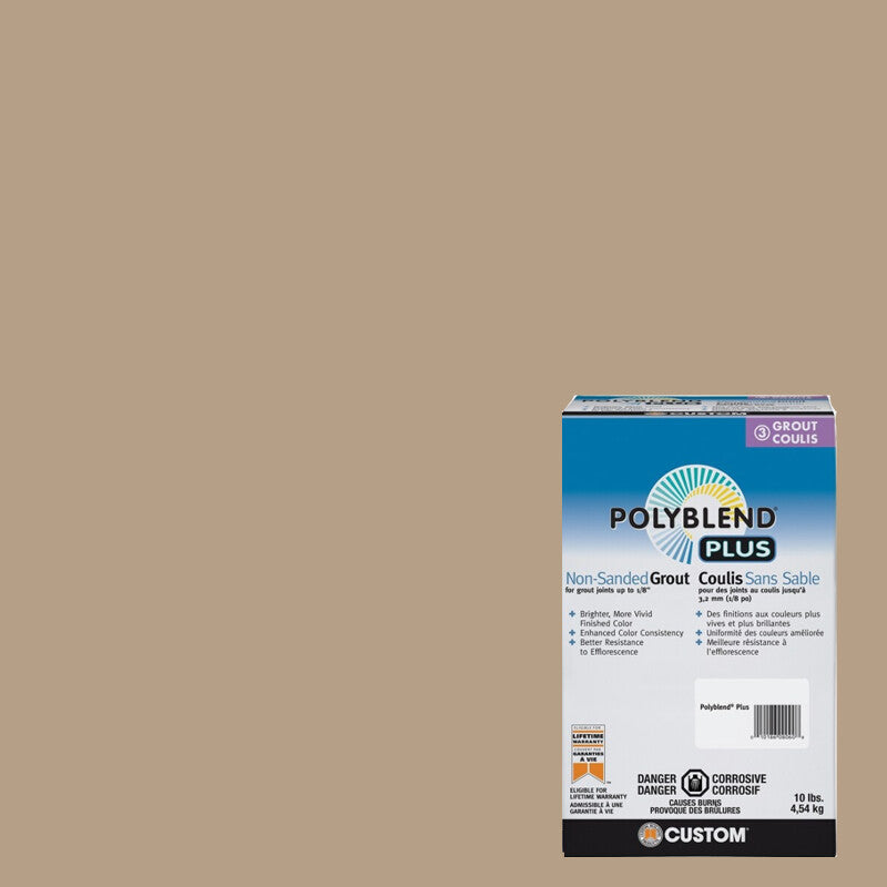 Custom Building Products - Coulis sans sable Polyblend Plus #380 Haystack 10 lb