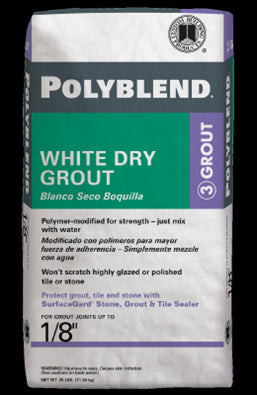 Custom Building Products - Coulis sec sans sable Polyblend White 10 lb