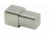 Progress Profiles - Embout de fin de moulure à céramique Projolly Square acier inoxydable satiné 5/16" (8 mm) (Pack of 2)