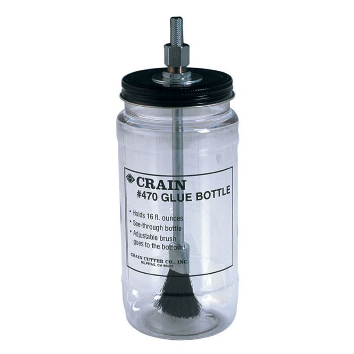 Crain - Bouteille de colle en plastique avec pinceau pour 16 oz d'adhésif