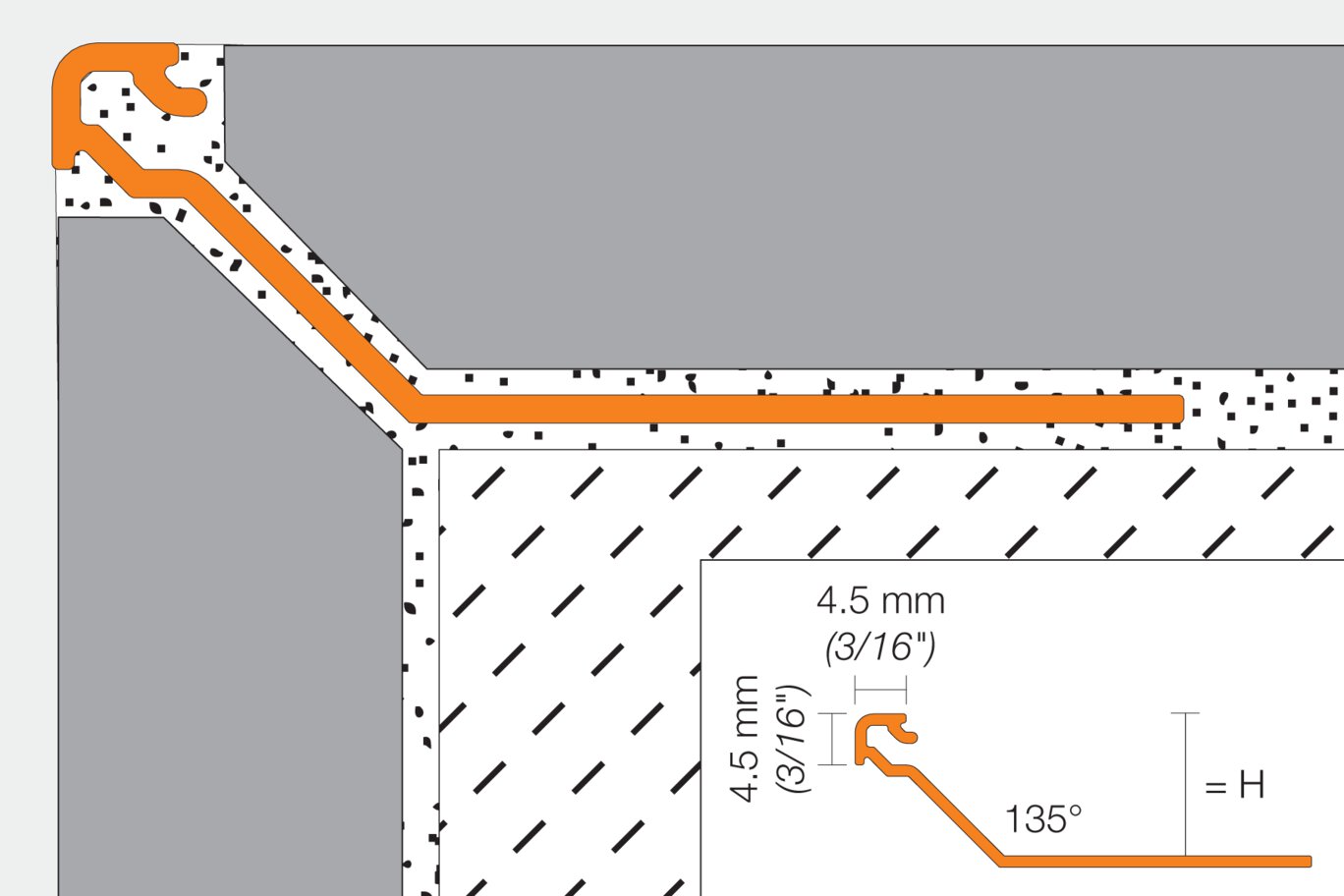 Schluter Systems - Finec-Sq Profile 1/2 Alum Mat ||FSQ125AE