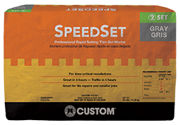 Custom Building Products - Mortier mince fortifié SpeedSet gris 25 lb