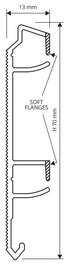 Progress Profiles - Support de plinthe pour Proskirting LED en PVC Coextrudé (70 mm) 2-3/4" x 1/2" x 6' 6-3/4"