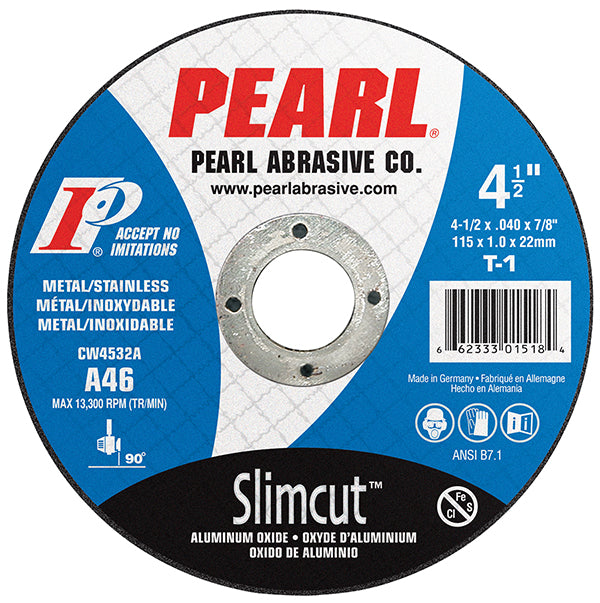 Pearl Abrasive - Slimcut Meules à tronçonner minces en oxyde d'aluminium